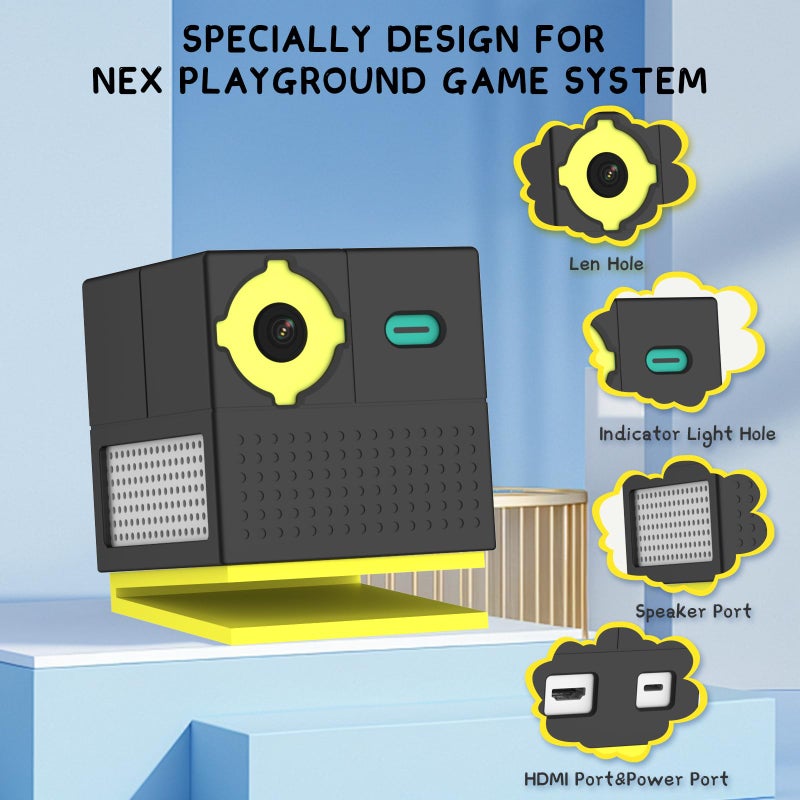 Wacanc Silicone Case Cover For Nex Playground Game System,Protective Case Cover Compatible With Nex Playground Game System,Anti Slip Anti Scratch Shockproof Nex Playground Game System Case (Black) - Image 3